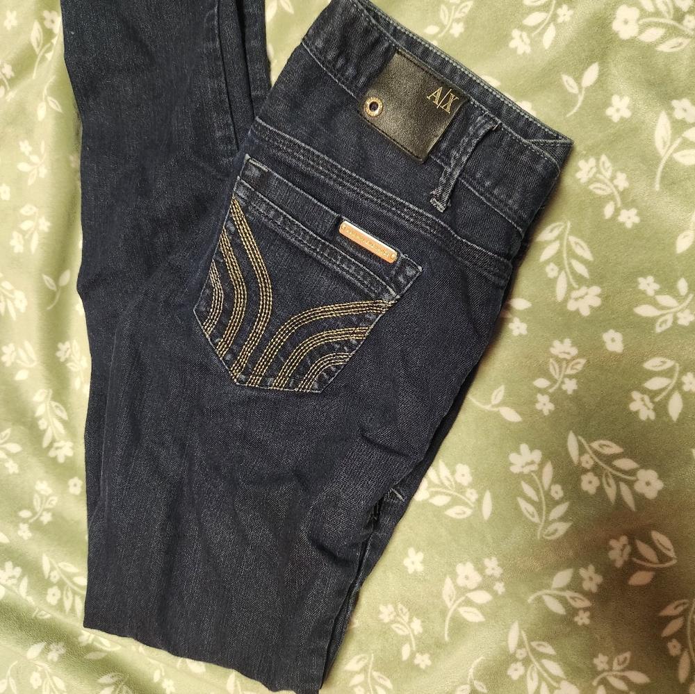 Armani Exchange low rise skinny jeans size 0